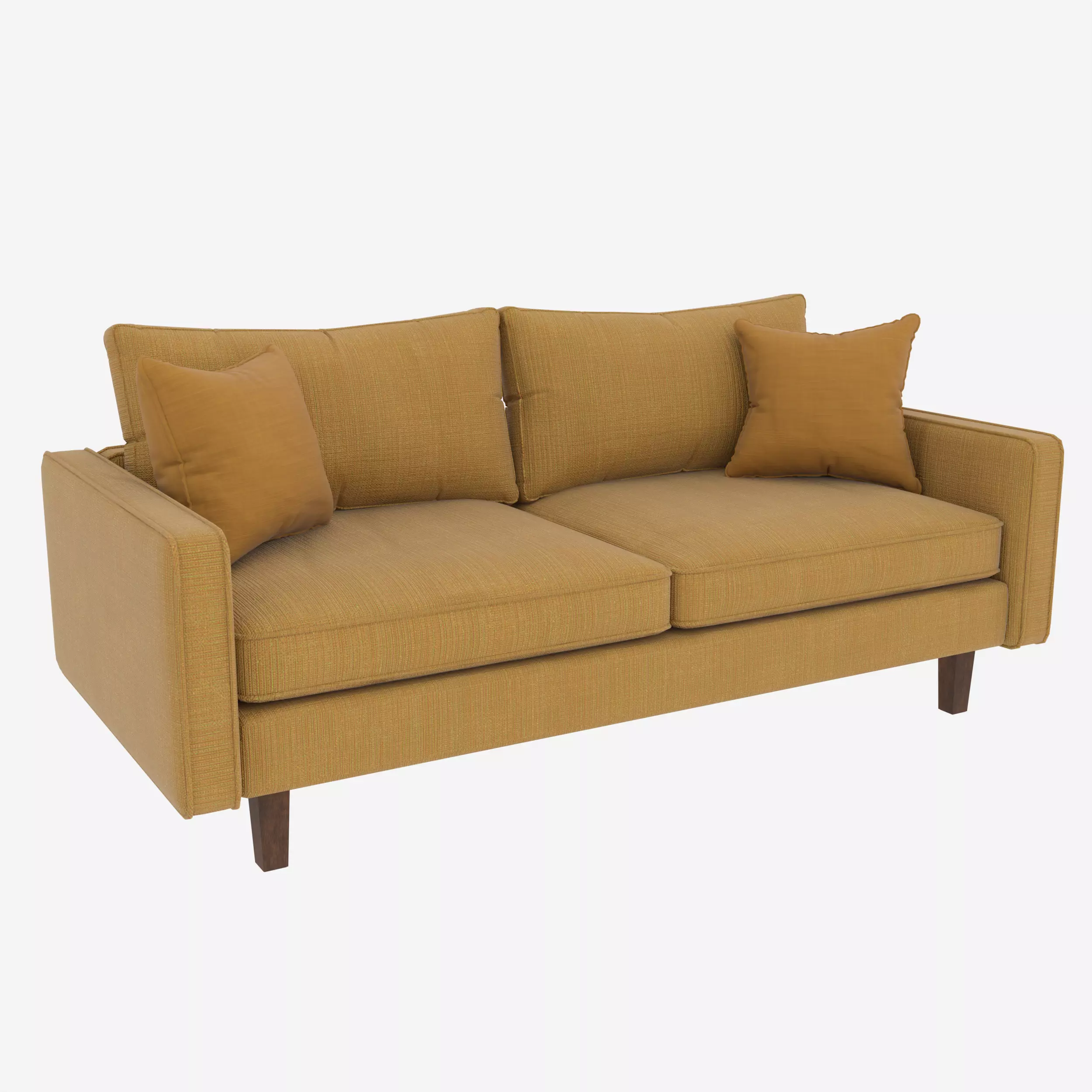 Modern 2-Seater Fabric Sofa 3D model_2