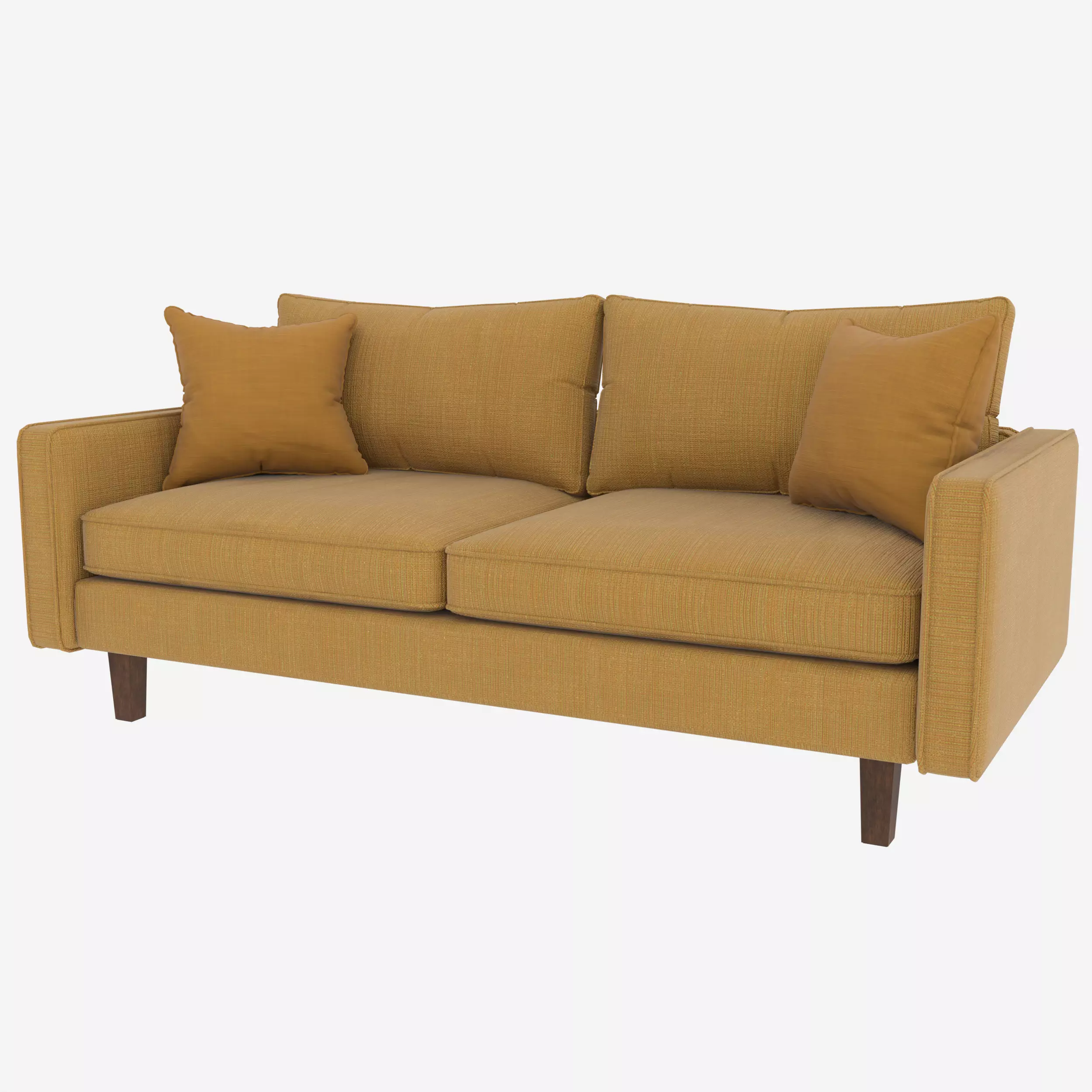 Modern 2-Seater Fabric Sofa 3D model_8