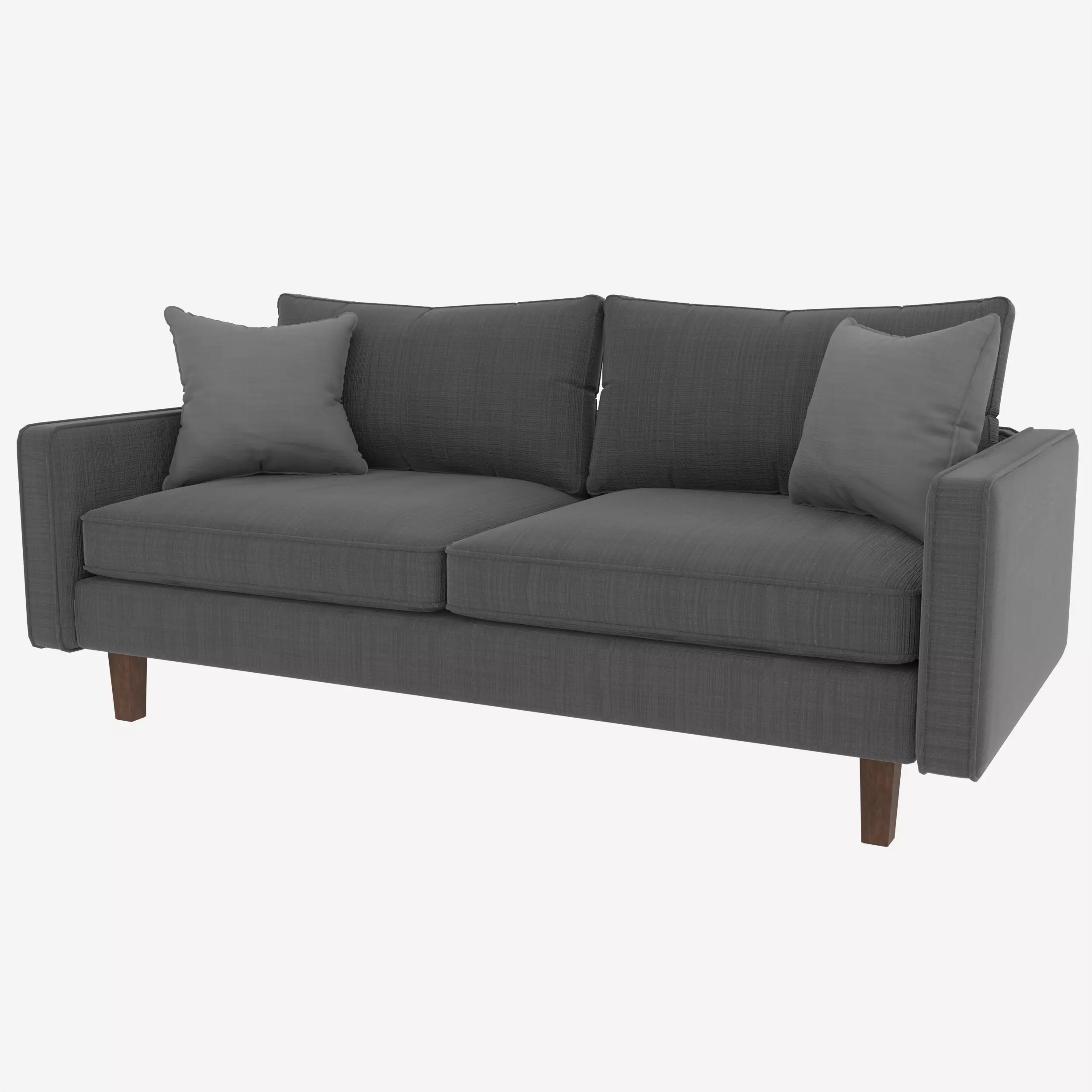 Modern 2-Seater Fabric Sofa 3D model_7