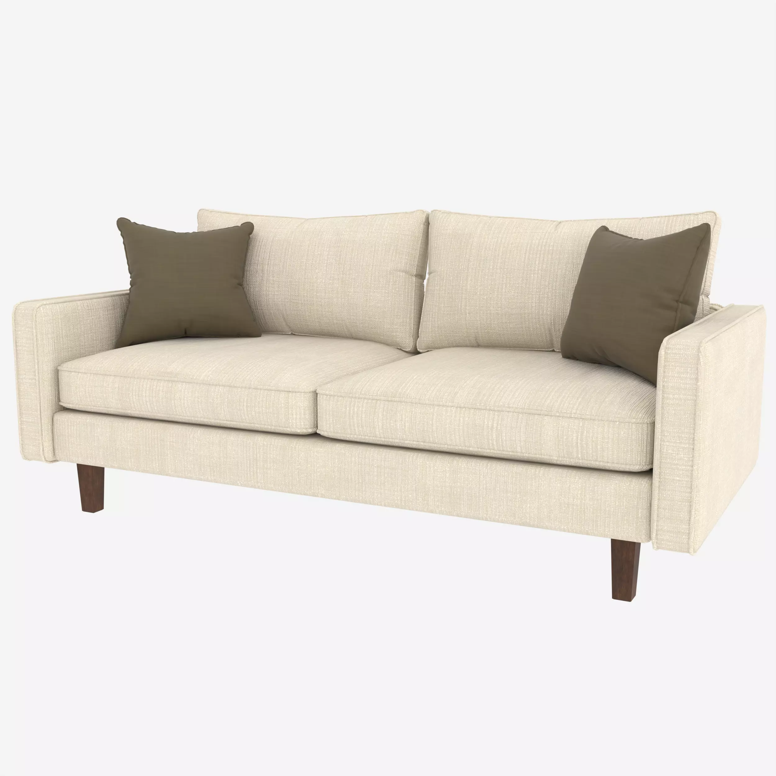 Modern 2-Seater Fabric Sofa 3D model_6