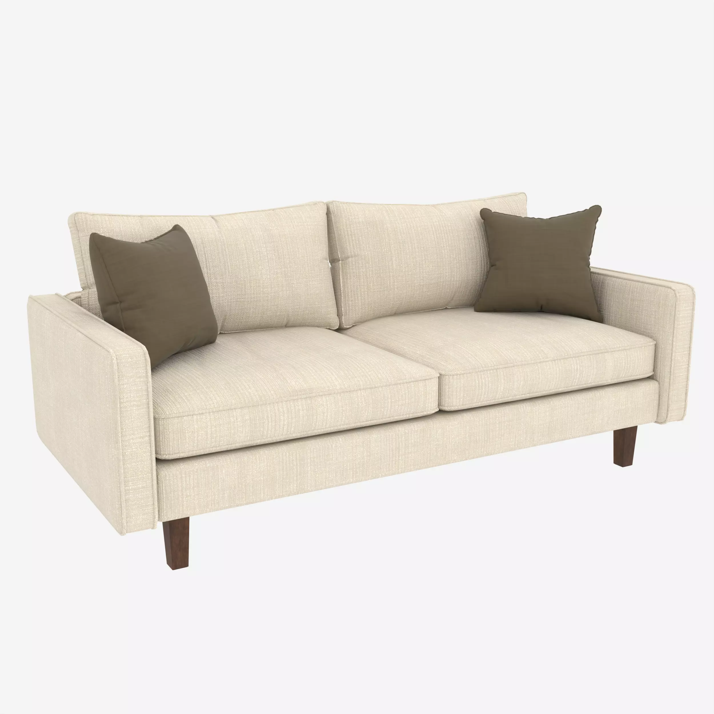 Modern 2-Seater Fabric Sofa 3D model_0