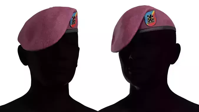 AIRBORNE BERET Low-poly 3D model