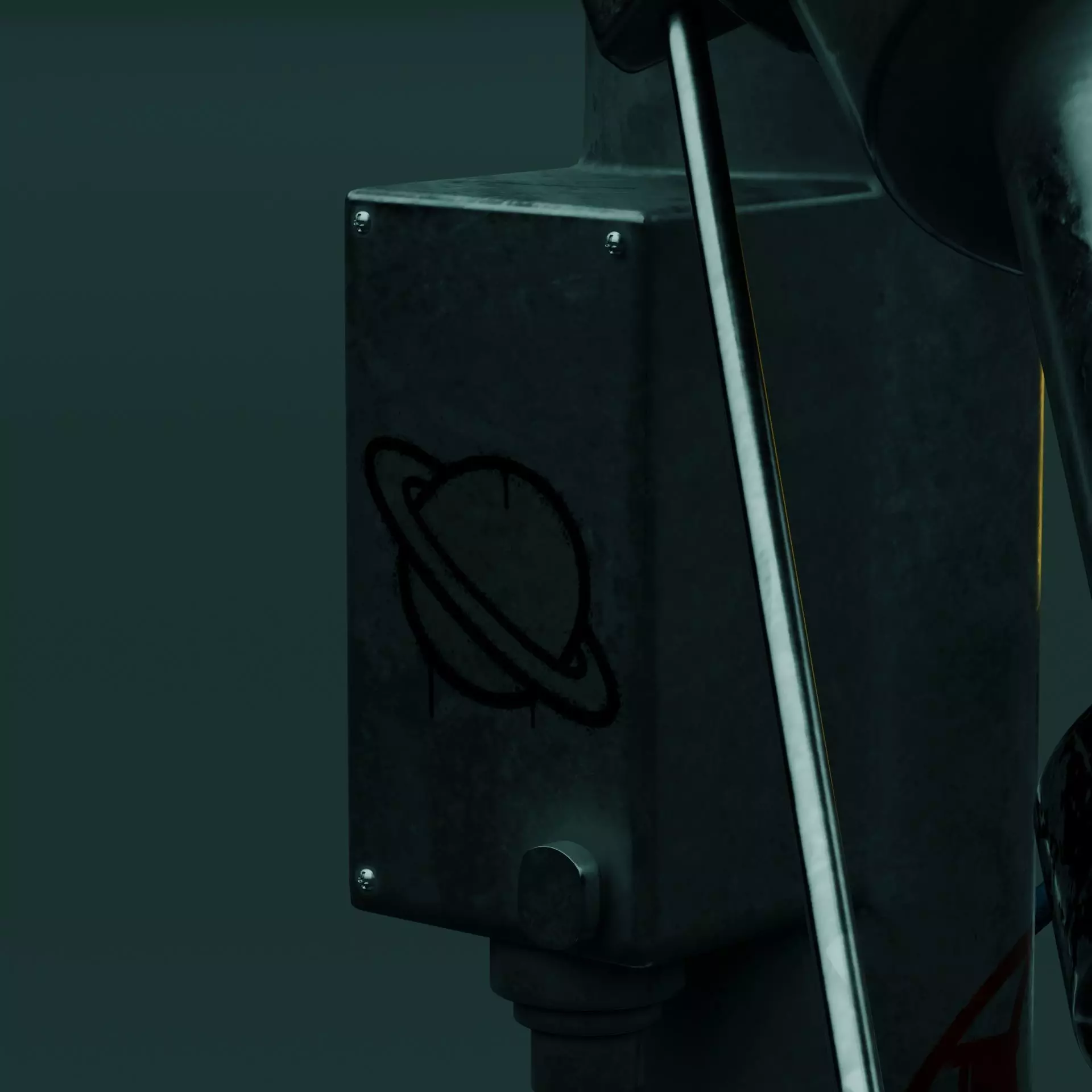 3D Telescope Model with Base and Lamp Realistic Style Low-poly 3D model_6