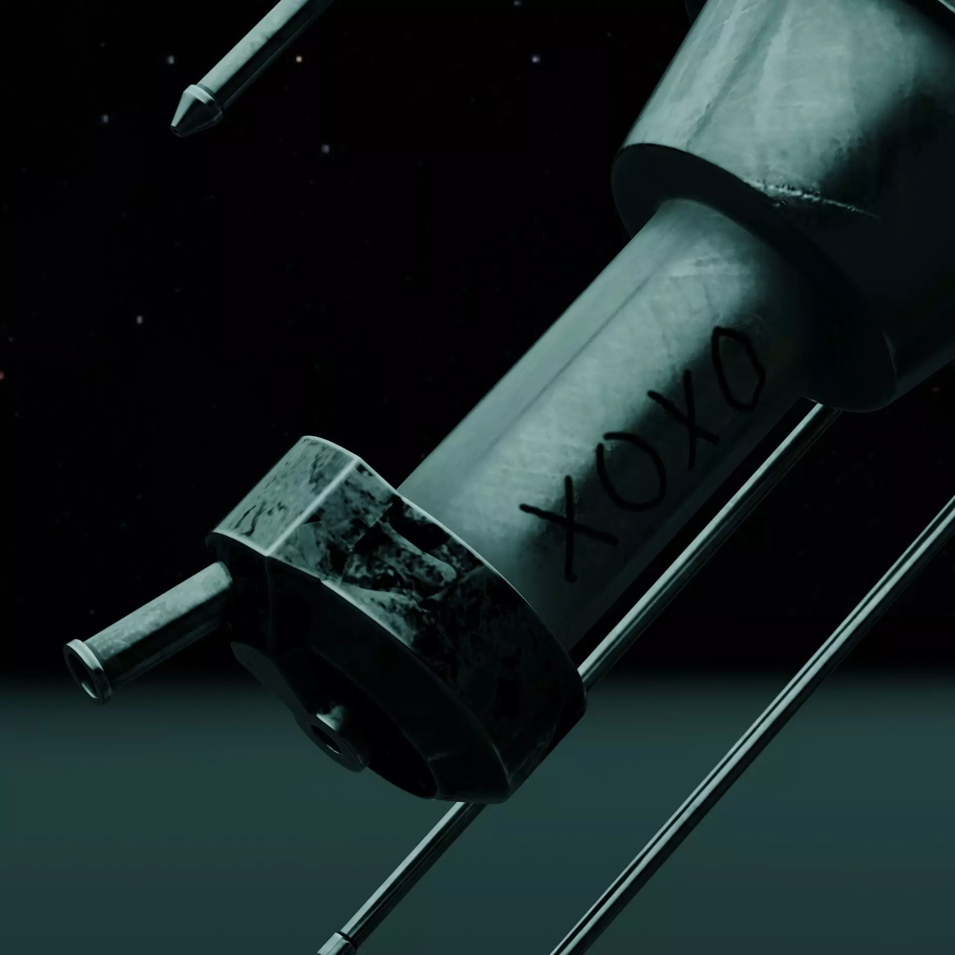 3D Telescope Model with Base and Lamp Realistic Style Low-poly 3D model_4