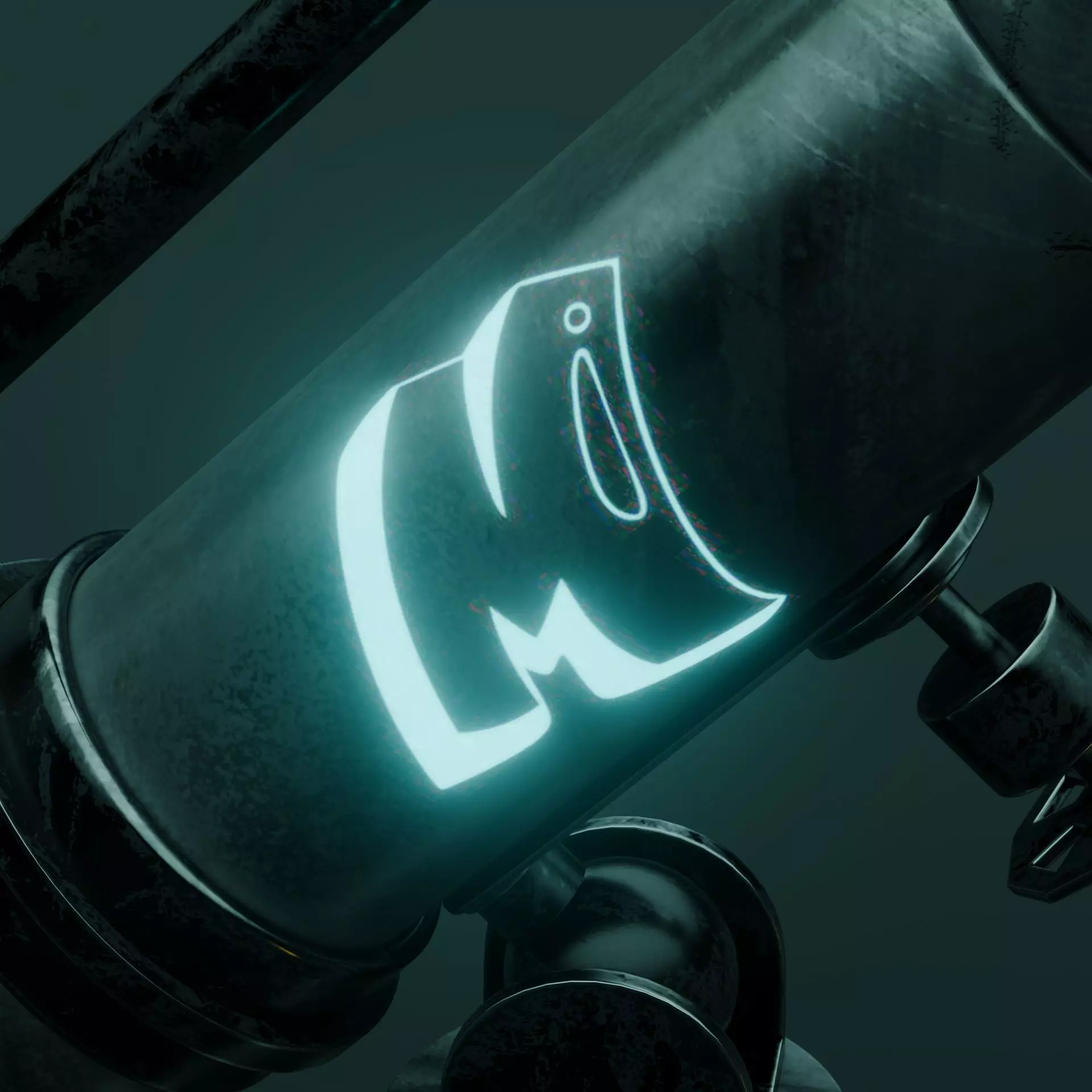 3D Telescope Model with Base and Lamp Realistic Style Low-poly 3D model_5