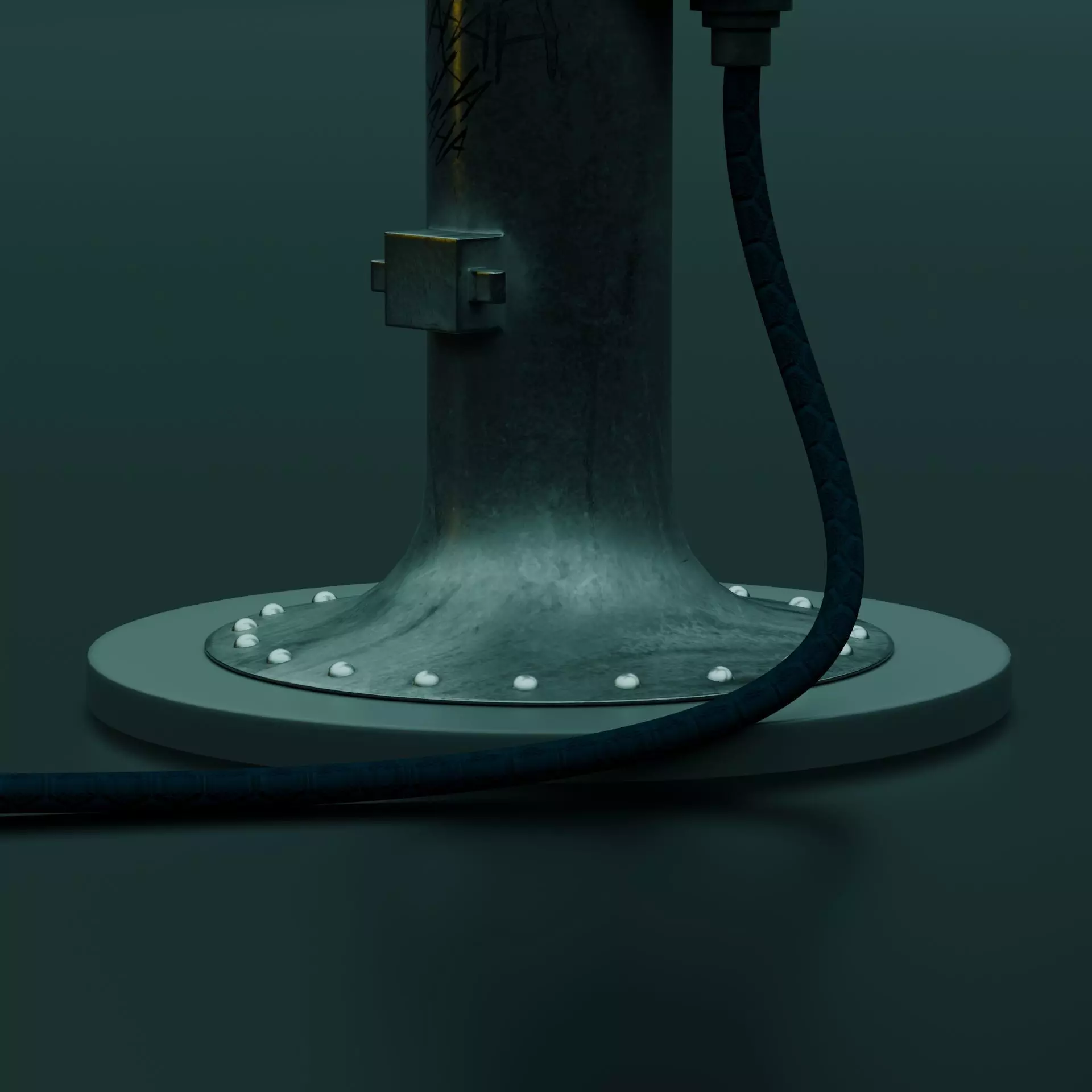 3D Telescope Model with Base and Lamp Realistic Style Low-poly 3D model_9