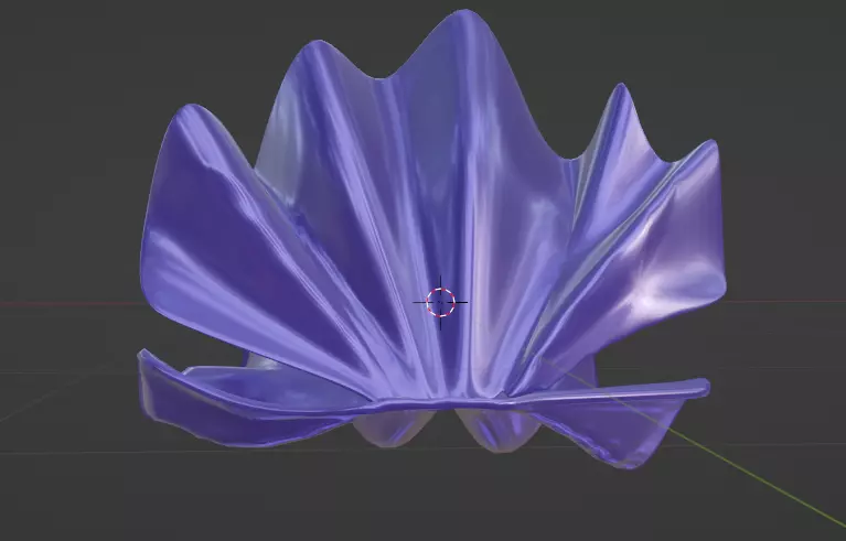 moon pearl oyster Low-poly 3D model_5