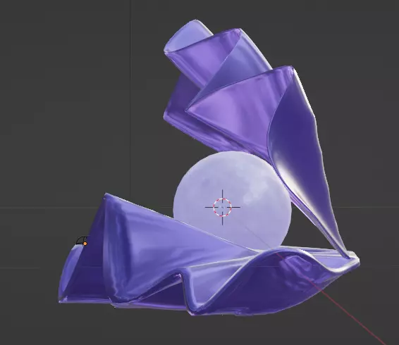 moon pearl oyster Low-poly 3D model_4