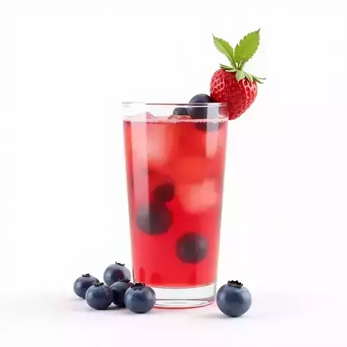 Fresh Berry Infused Water 3D Model Low-poly 3D model