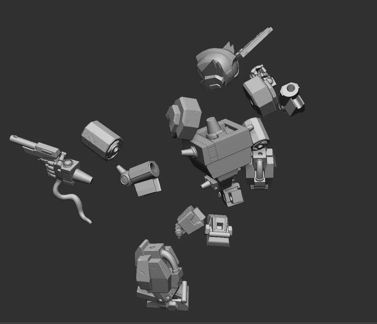 Nintendo Robot transformers mash up  3D model_5