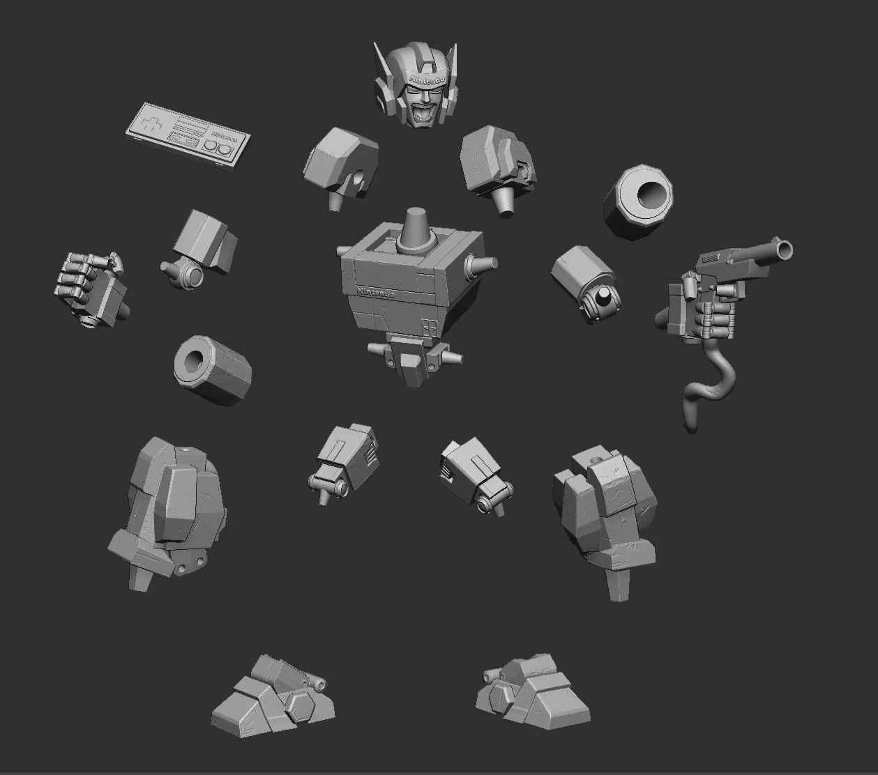 Nintendo Robot transformers mash up  3D model_4