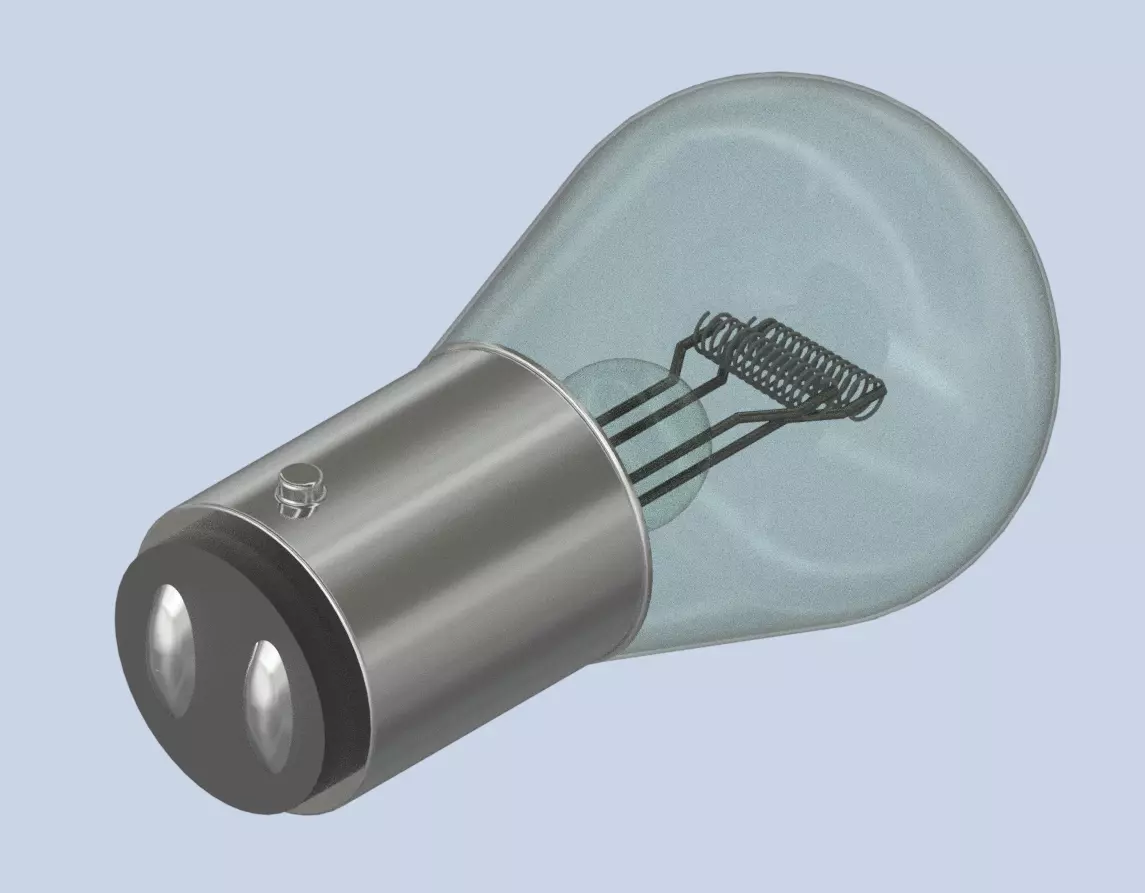 Light bulb 1034 P21-5W 24V - BAY15d 3D model_1