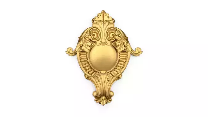 Cartouche classic decorative ornament cnc 3d printing stl 07 
