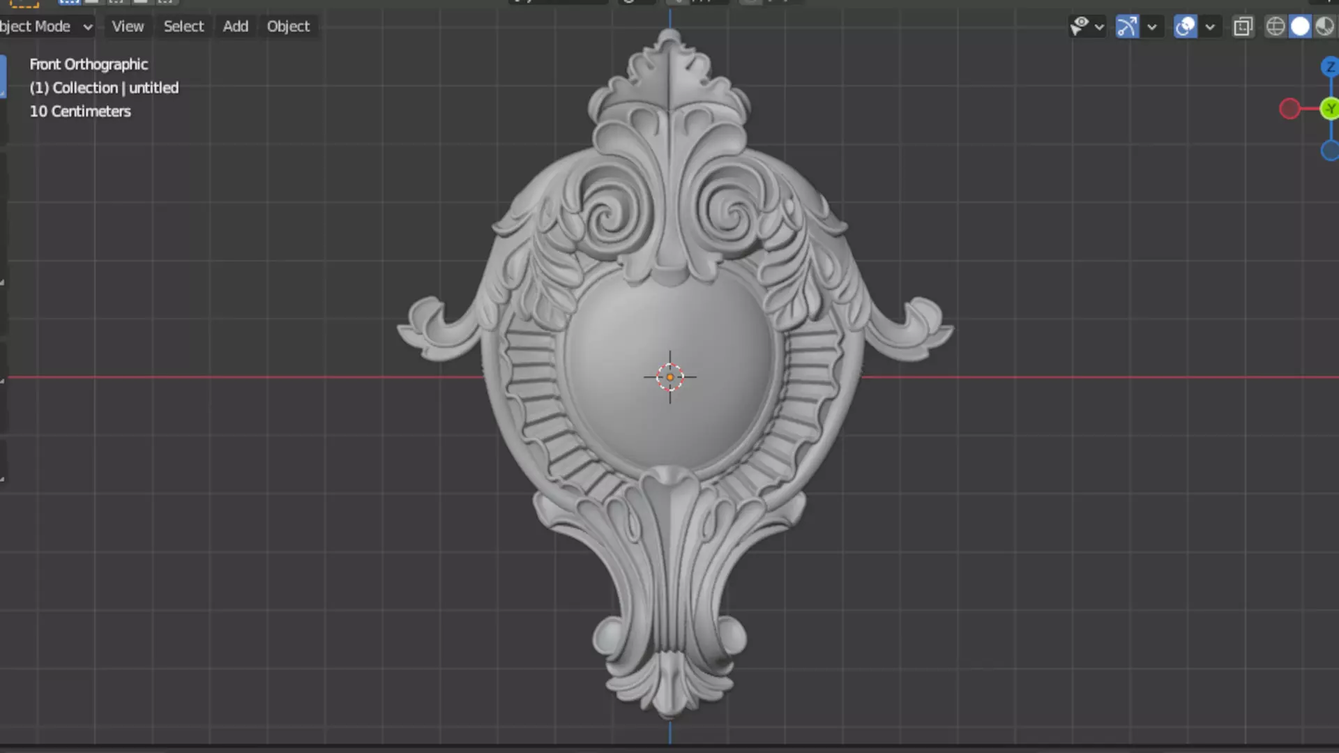 Cartouche classic decorative ornament cnc 3d printing stl 07  3D print model_5