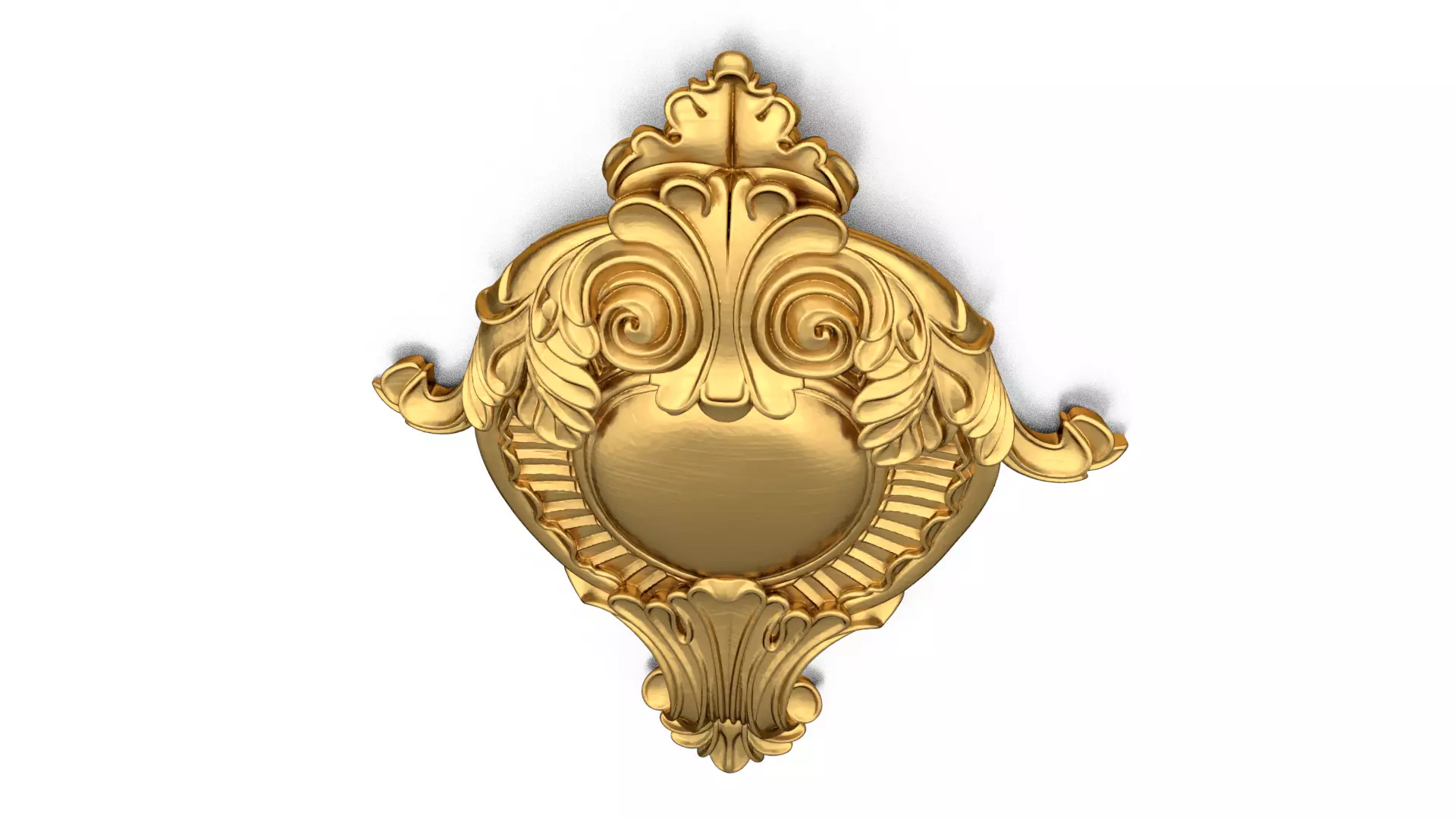 Cartouche classic decorative ornament cnc 3d printing stl 07  3D print model_2