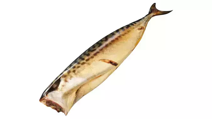 Smoked mackerel Low-poly 3D model