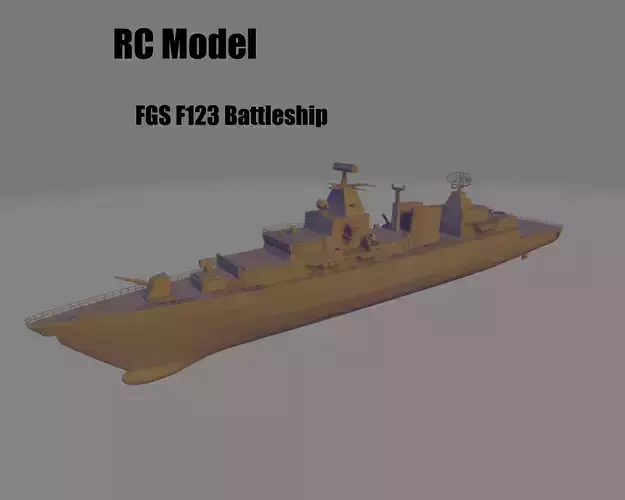 FGS F123 German Battleship for RC 3D print model