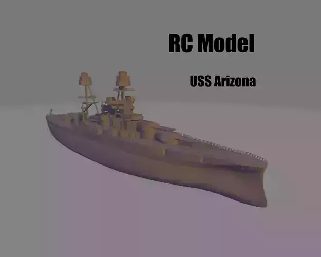 Uss Arizona Battleship for RC model 3D print model