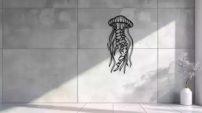 Stylized Jellyfish Wall Art 