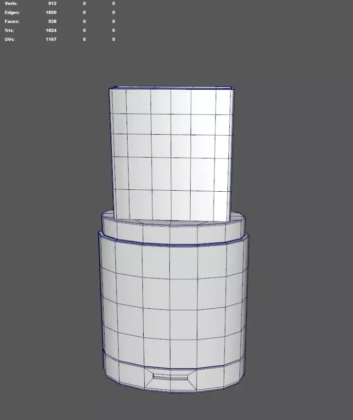 USB Flashdrive Stick Low-poly 3D model_2