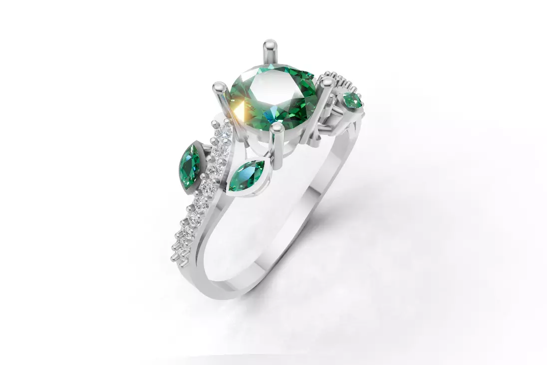 Engagement Designer Ring 3D print model_1