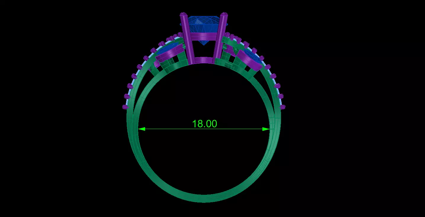 Engagement Designer Ring 3D print model_3