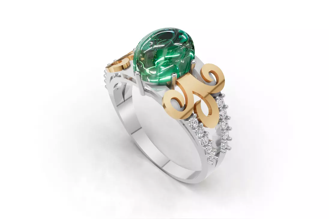Designer Ring 3D model_2
