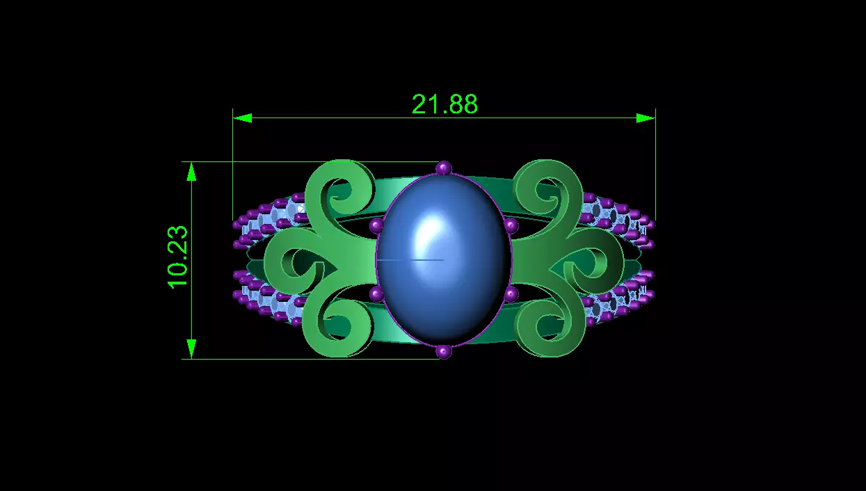 Designer Ring 3D model_4