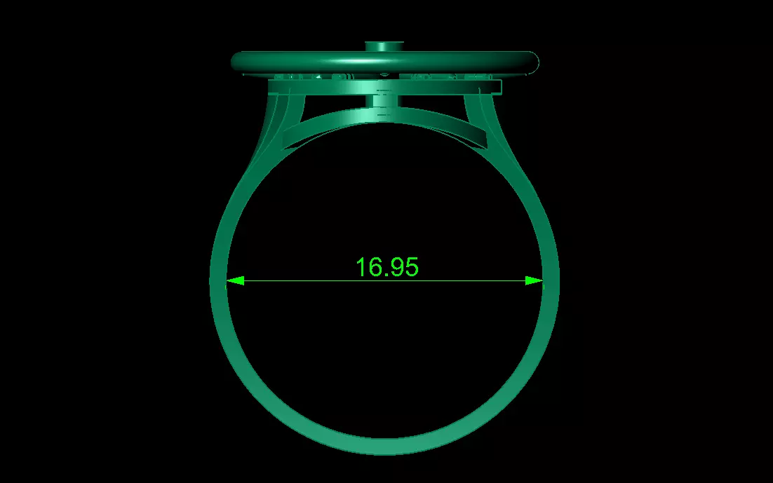 Compass Ring Jewelry Model 3D model_6