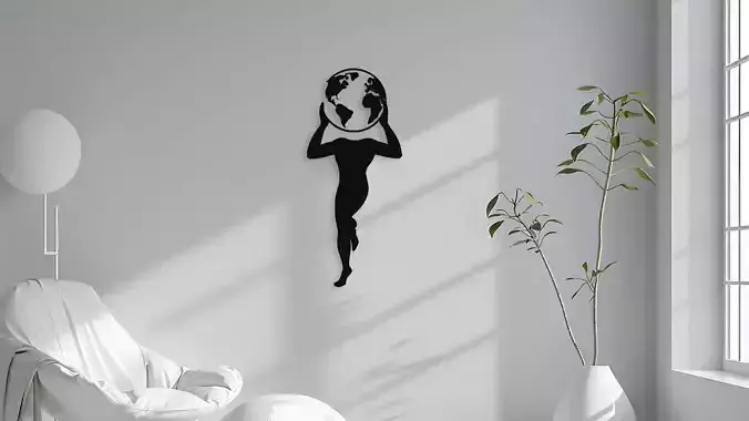 Atlas HoldingTheWorld Wall Art Decor