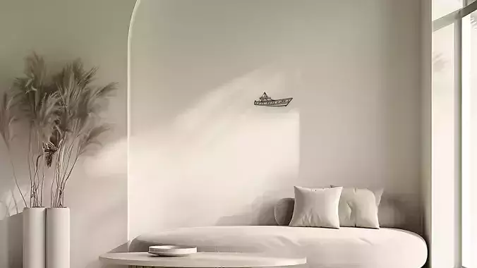 Boat Yacht Wall Art Decor Digital File for CNC and 3D Print