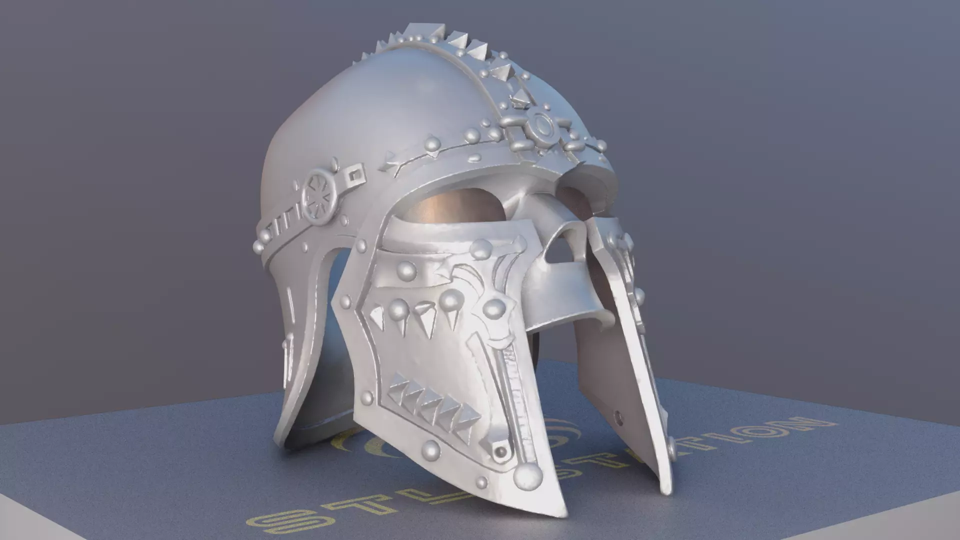 Full Scale Viking Helmet STL Historical Armor Cosplay Prop 3D print model