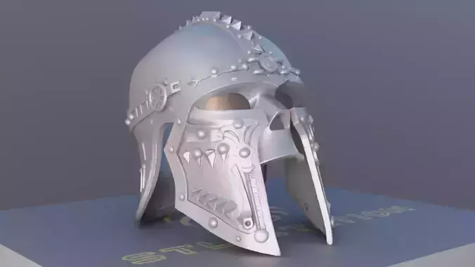 Full Scale Viking Helmet STL  Historical Armor Cosplay Prop 3D print model