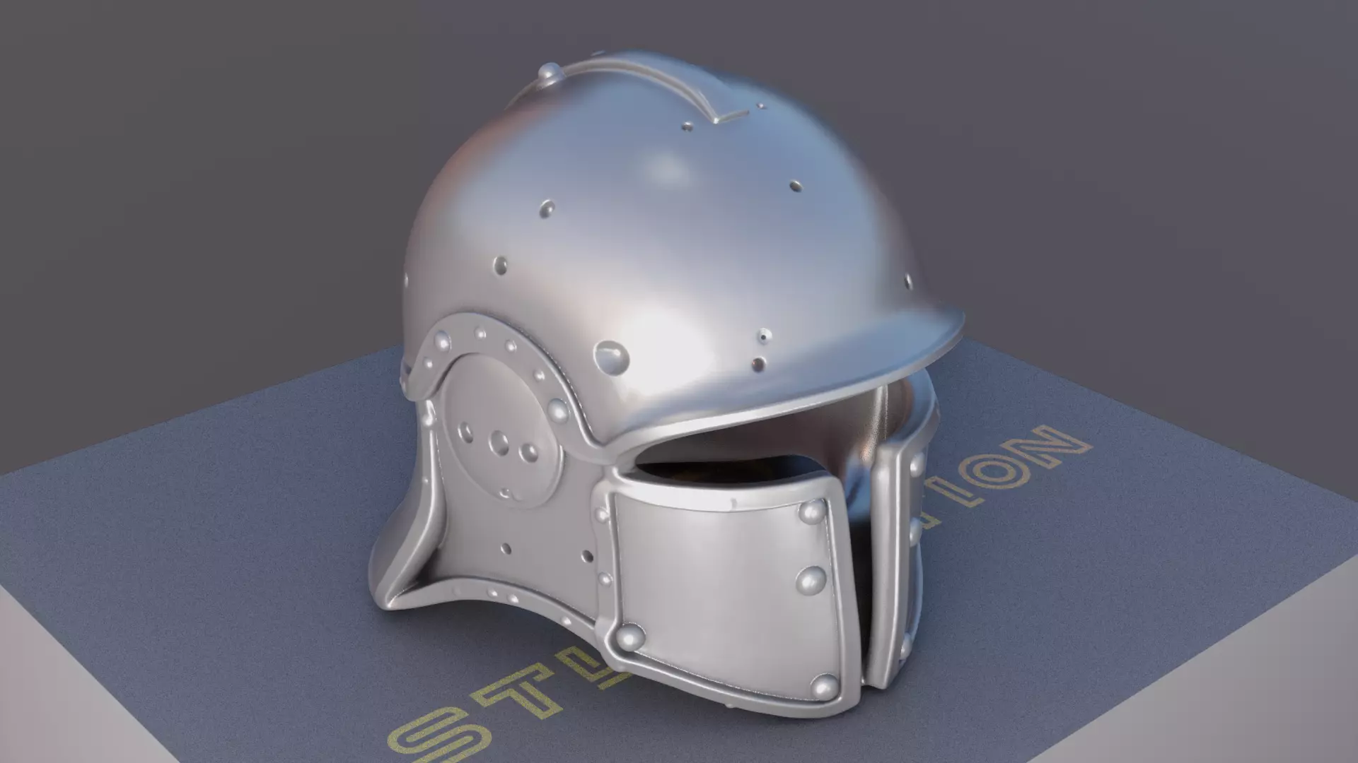 Real Size Viking Helmet STL Norse Warrior Armor Prop 3D print model_4
