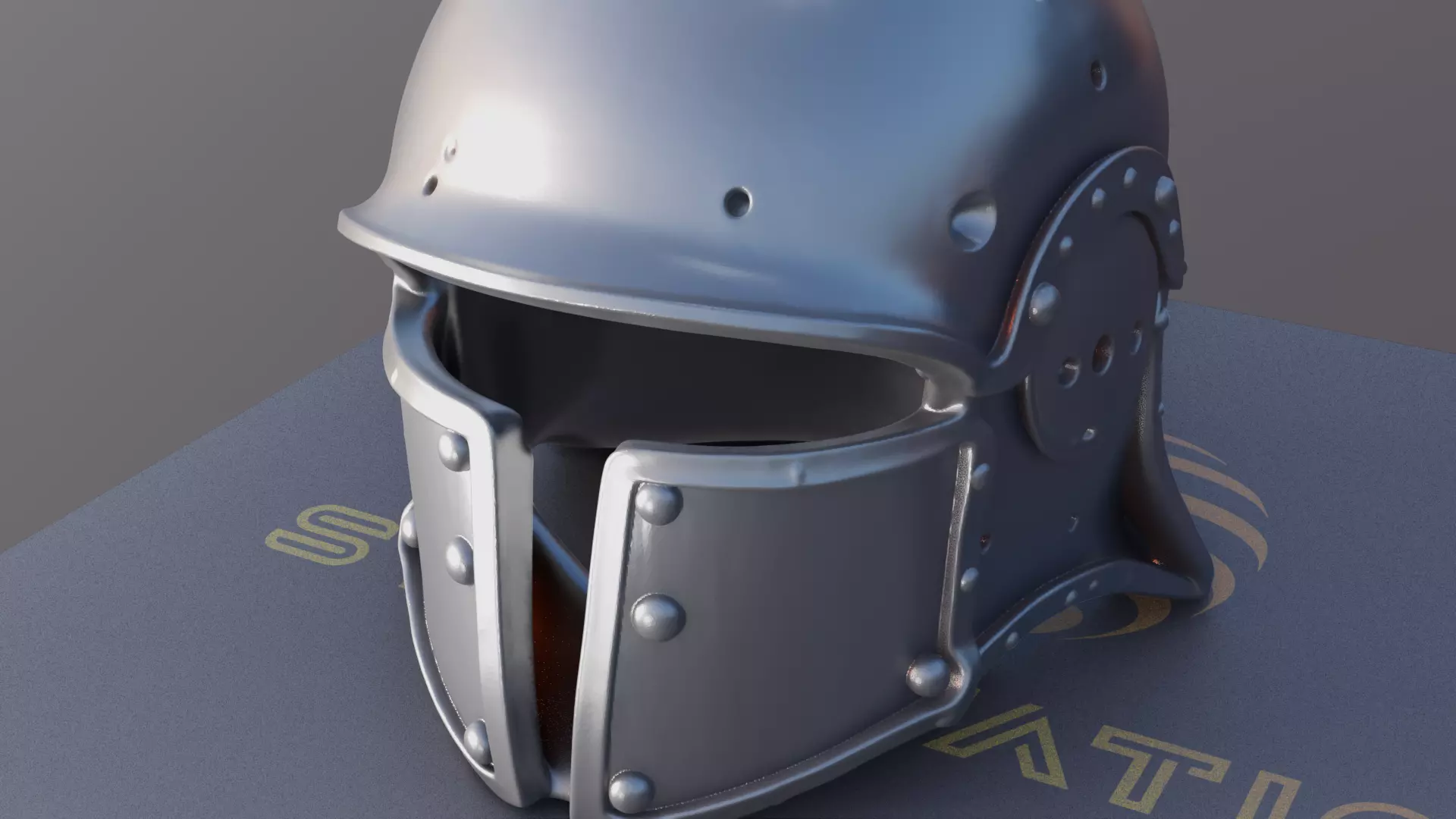 Real Size Viking Helmet STL Norse Warrior Armor Prop 3D print model_7