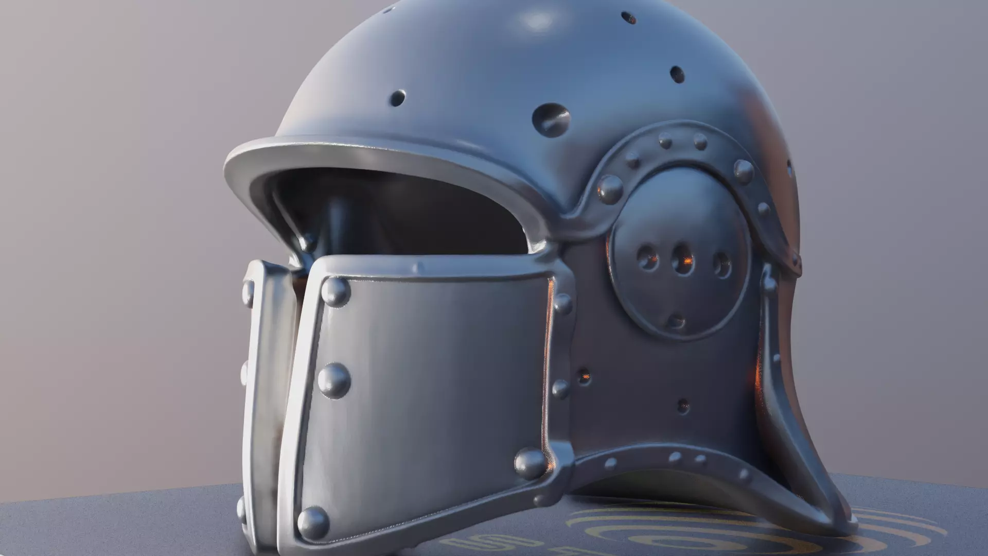 Real Size Viking Helmet STL Norse Warrior Armor Prop 3D print model_5