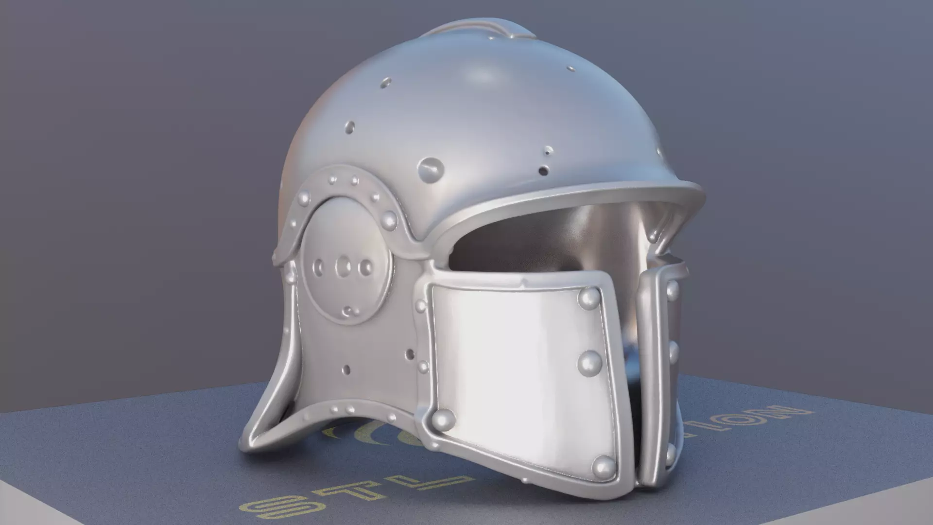 Real Size Viking Helmet STL Norse Warrior Armor Prop 3D print model_0