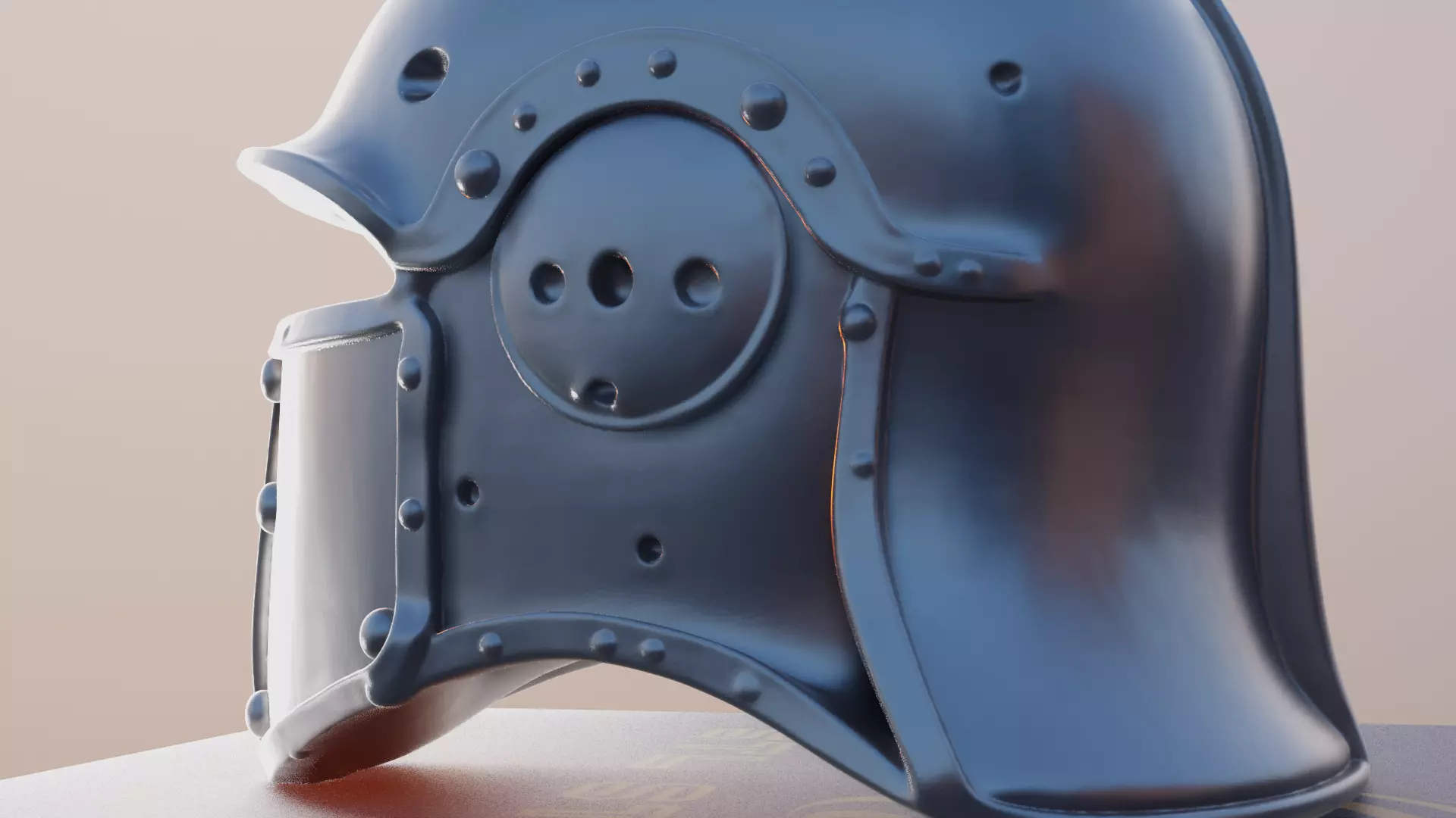 Real Size Viking Helmet STL Norse Warrior Armor Prop 3D print model_8