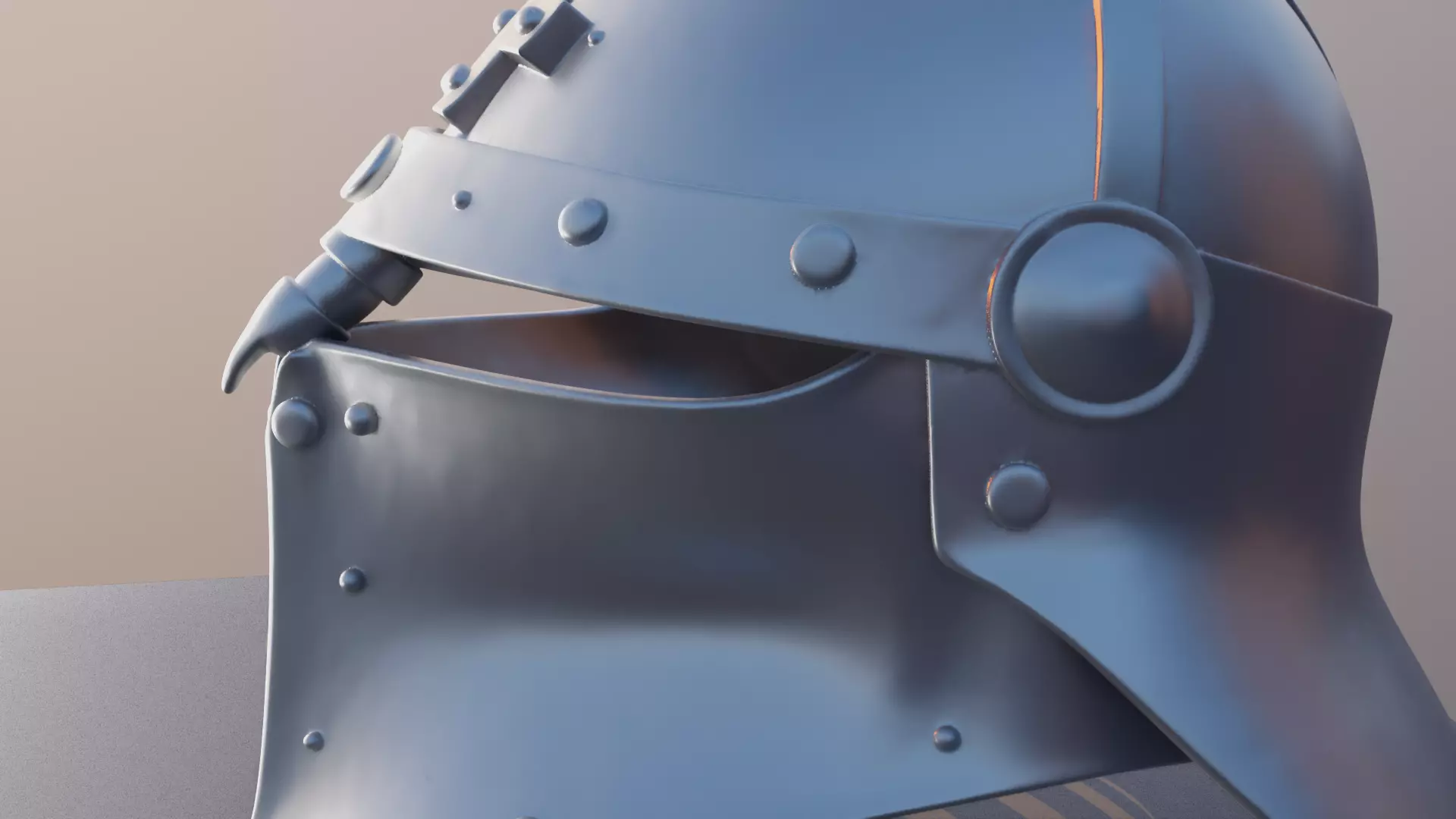 Full Size Viking Helmet STL Realistic Norse Warrior Prop 3D print model_8