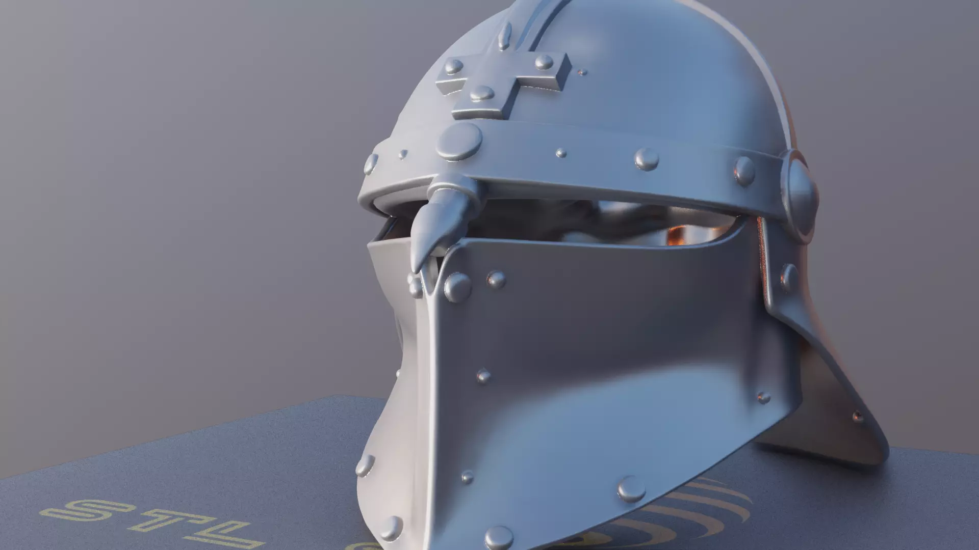 Full Size Viking Helmet STL Realistic Norse Warrior Prop 3D print model_7