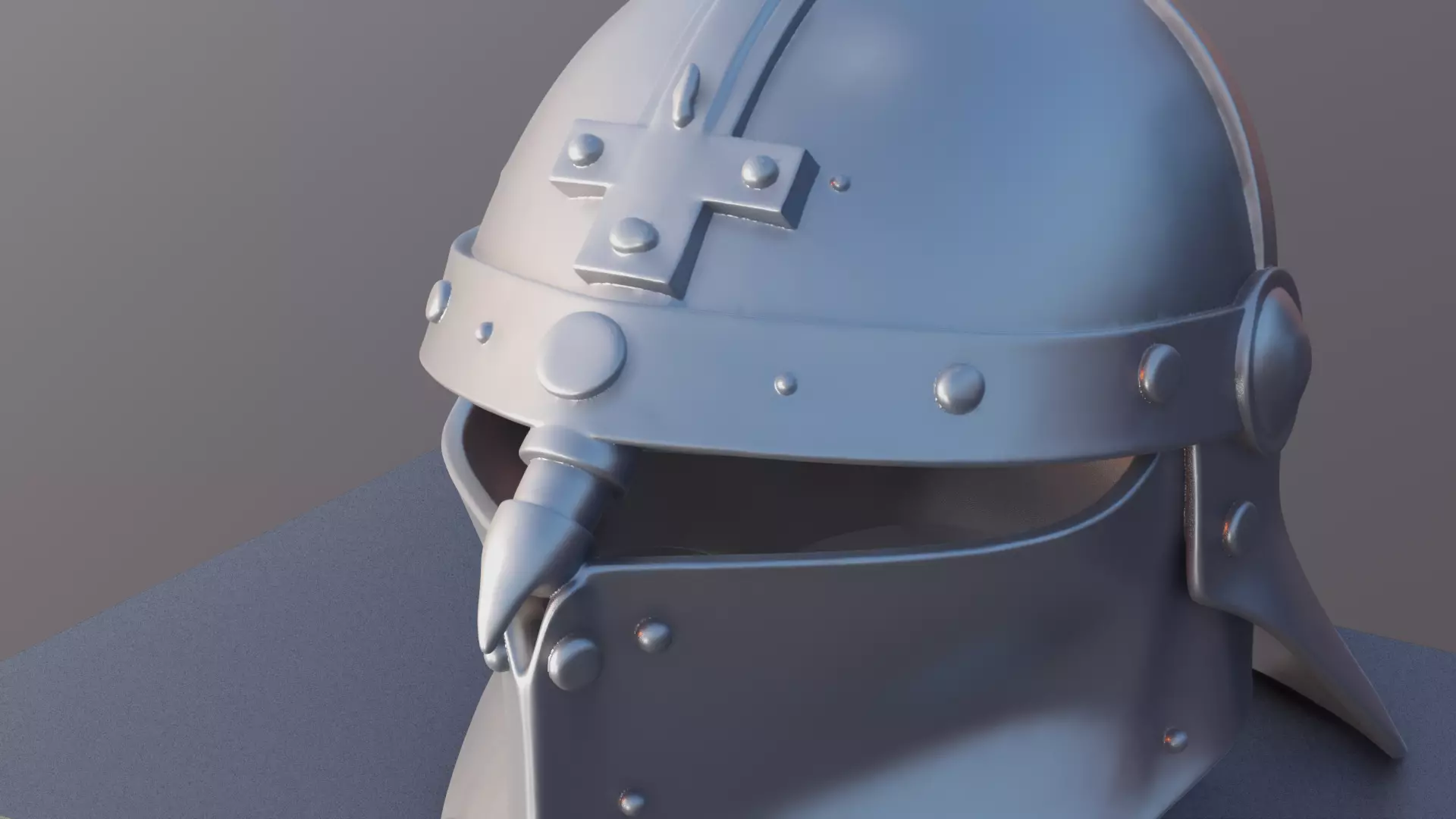 Full Size Viking Helmet STL Realistic Norse Warrior Prop 3D print model_10