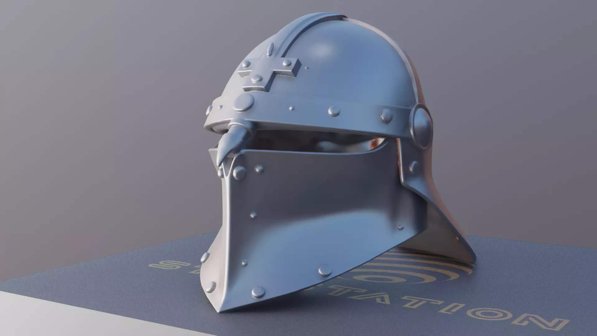 Full Size Viking Helmet STL Realistic Norse Warrior Prop 3D print model_5