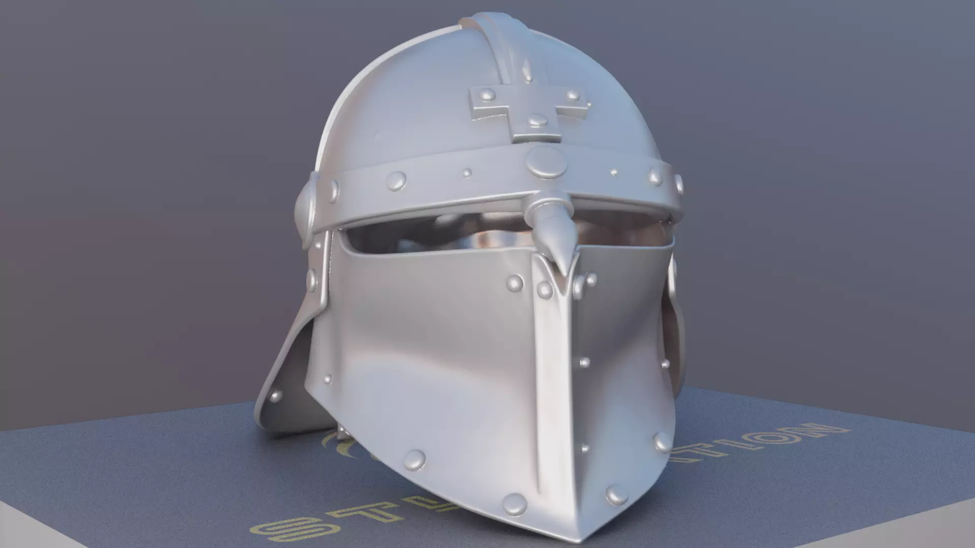 Full Size Viking Helmet STL Realistic Norse Warrior Prop 3D print model_0