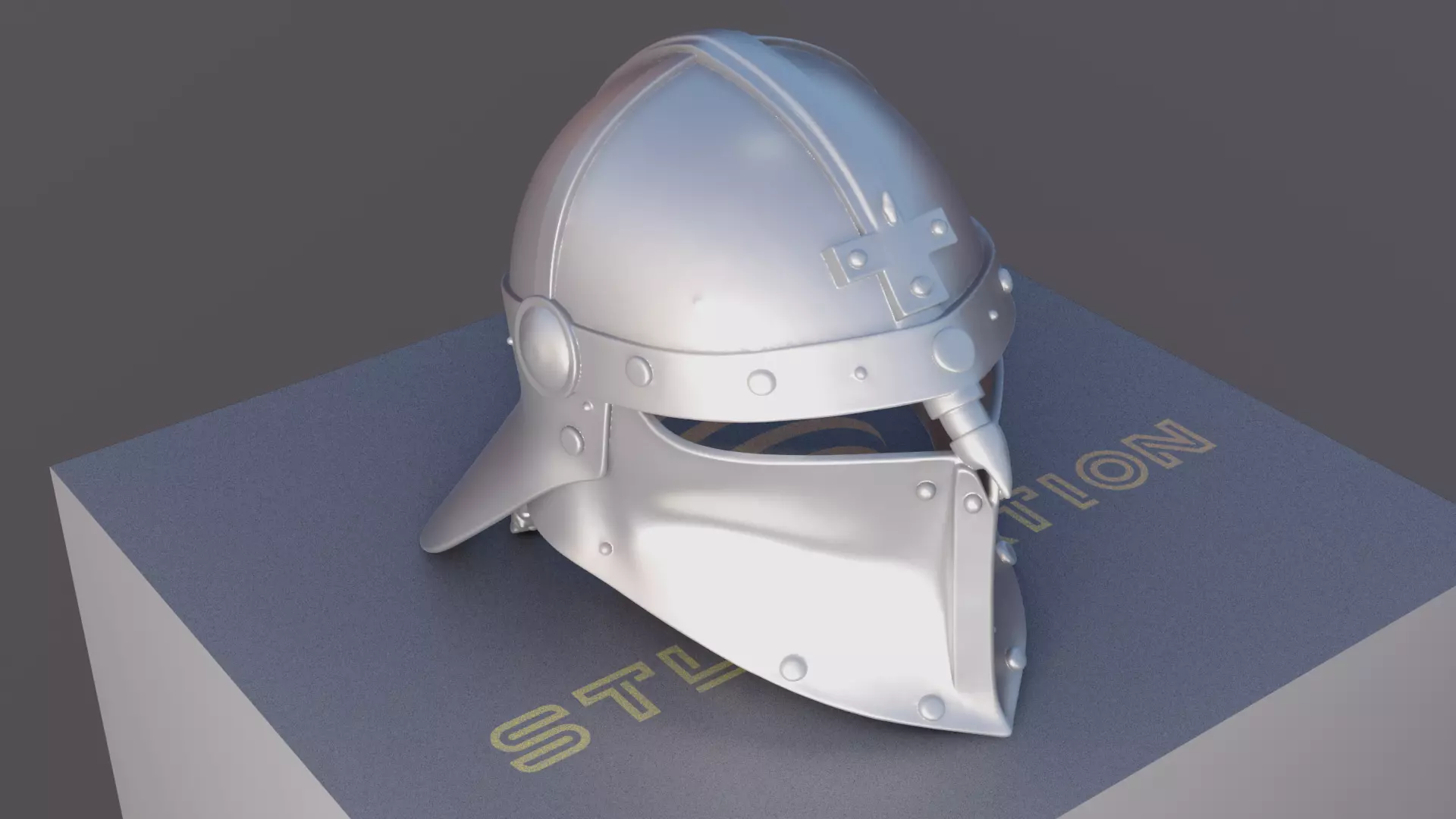 Full Size Viking Helmet STL Realistic Norse Warrior Prop 3D print model_4