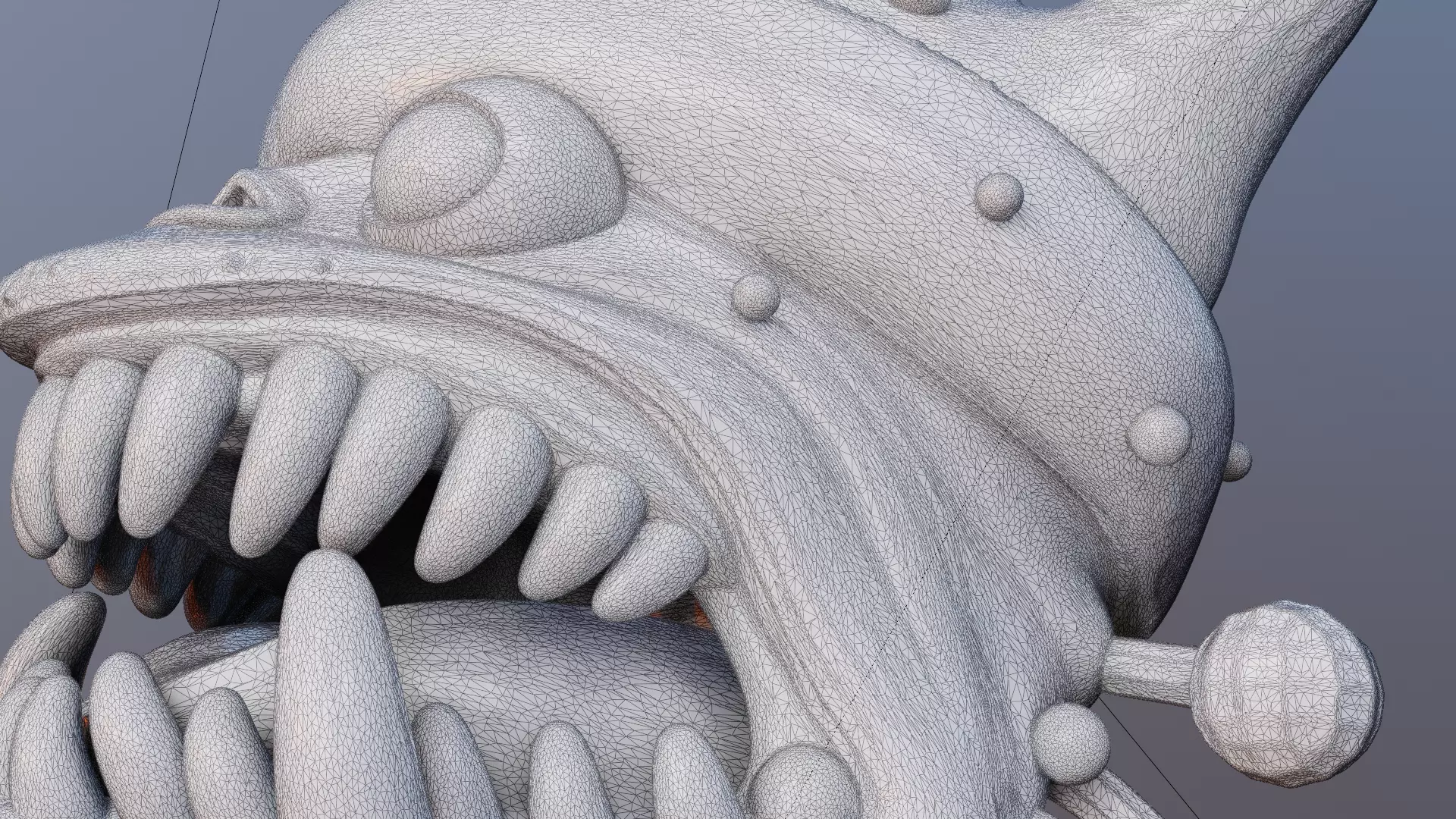 Chomp Claus 3D Printable Monster Head with Christmas Hat 3D print model_12