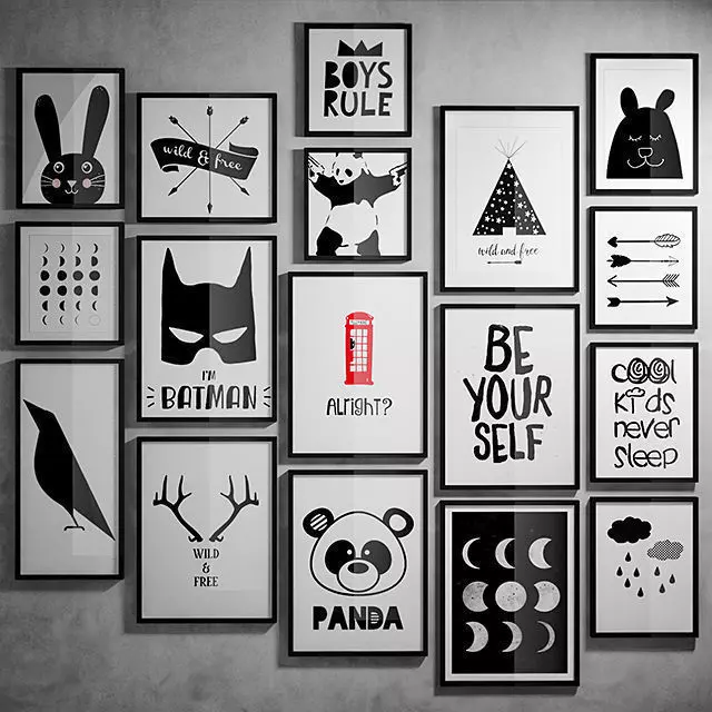 Frames 3 wall of art prints 3D model_0