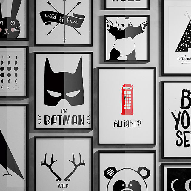 Frames 3 wall of art prints 3D model_1