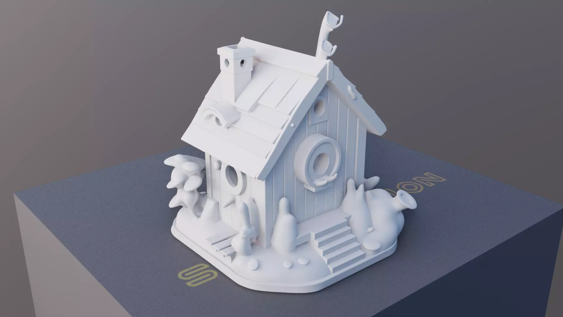 Cottage Haven 3D Printable Small House Model 3D print model_11