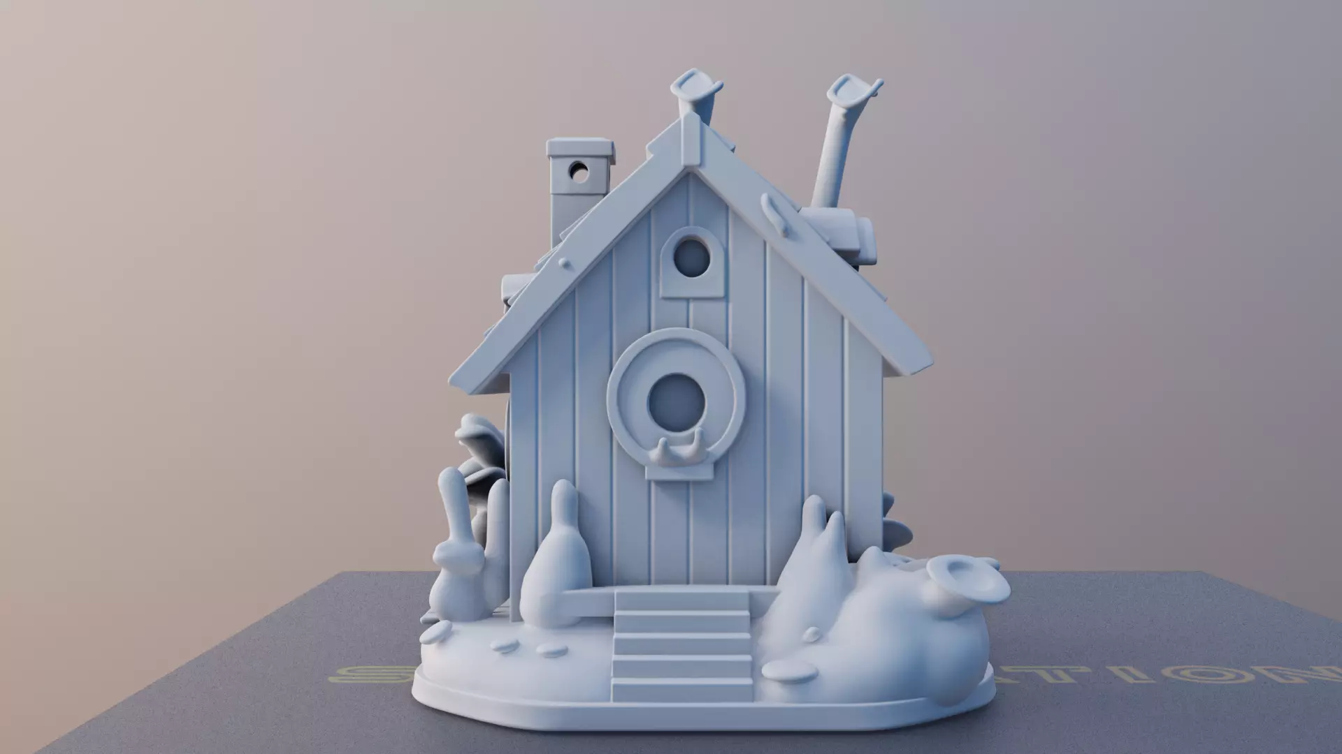 Cottage Haven 3D Printable Small House Model 3D print model_2