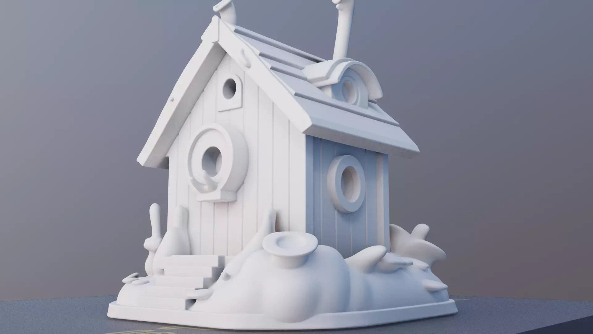 Cottage Haven 3D Printable Small House Model 3D print model_7